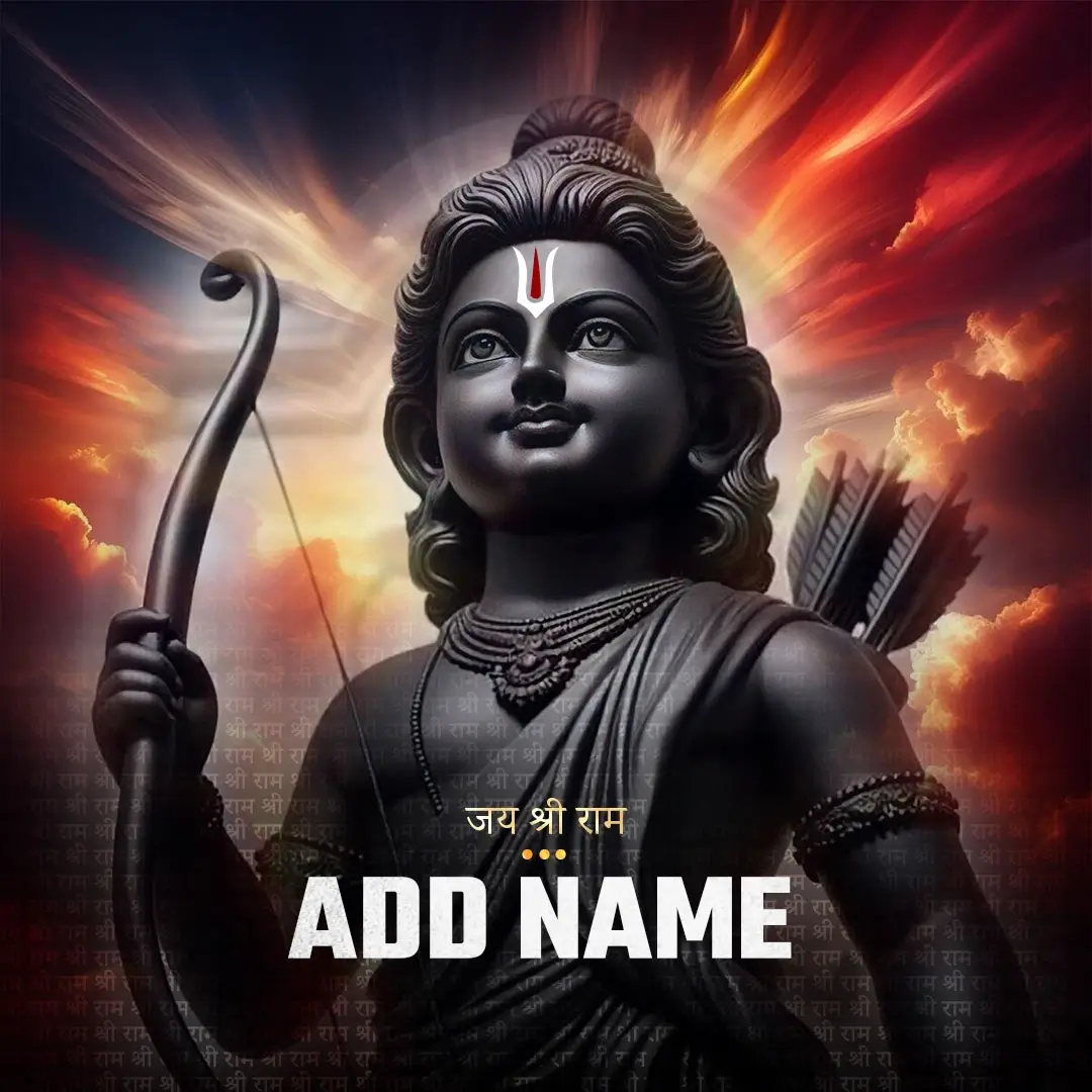 Create Your Shree Ram Profile Picture: Model 12 HD Image Generator with Your Custom Name