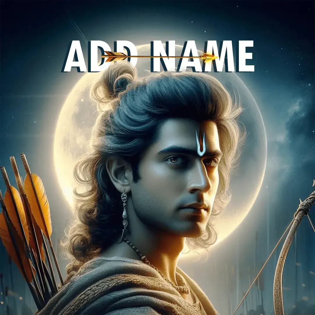 Create Your Shree Ram Profile Picture: Model 3 HD Image Generator with Your Custom Name